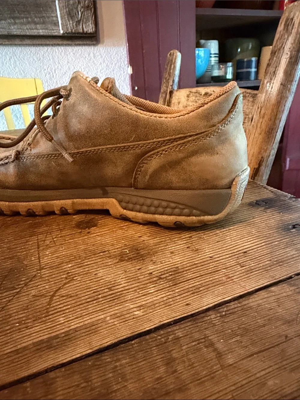 Twisted X Men's Tan Suede Moc Toe Casual Shoes